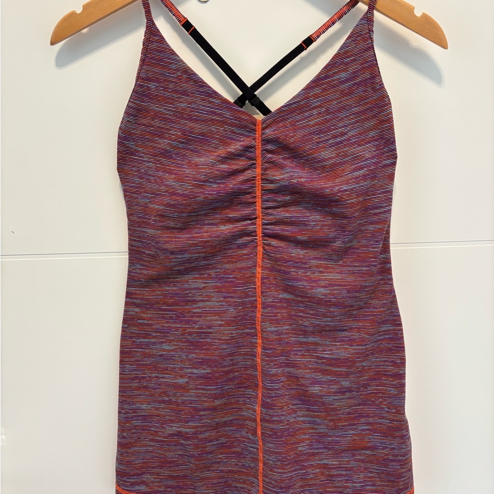 lululemon athletica Purple and Orange Tank with Orange Trim